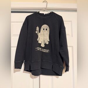 Aerie Black Ghost Graphic Sweatshirt